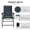 Teslin Modern Comfort Foldable Structure Metal  Patio Chair with Arm Popular Outdoor Garden Chair for Park Use Fabric Design
