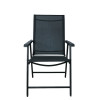 Teslin Modern Comfort Foldable Structure Metal  Patio Chair with Arm Popular Outdoor Garden Chair for Park Use Fabric Design