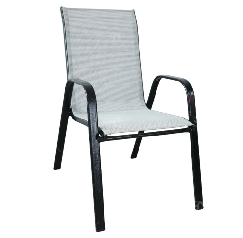 2x1 Teslin Modern Comfort Flex Metal Patio Chair with Arm Popular Outdoor Garden Chair for Park Use  Teslin Design