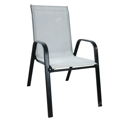 2x1 Teslin Modern Comfort Flex Metal Patio Chair with Arm Popular Outdoor Garden Chair for Park Use  Teslin Design