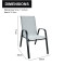 2x1 Teslin Modern Comfort Flex Metal Patio Chair with Arm Popular Outdoor Garden Chair for Park Use Teslin Design