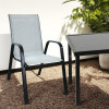2x1 Teslin Modern Comfort Flex Metal Patio Chair with Arm Popular Outdoor Garden Chair for Park Use  Teslin Design