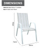 Outdoor Coffee SetsTempered Glass Round Table and Stack Chair Camping Patio Dinning Steel Garden Chair Three-piece Sets