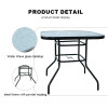 Hot Sale Outdoor Patio Side Square Table Garden Table with Metal Steel Iron Dining Outdoor Table