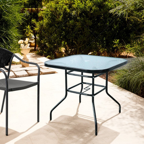 Hot Sale Outdoor Patio Side Square Table Garden Table with  Metal Steel Iron Dining Outdoor Table