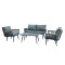 New Modern Design Garden Furniture Outdoor Sofa Outdoor Garden Furniture Luxury Sofa Set 4 Pieces