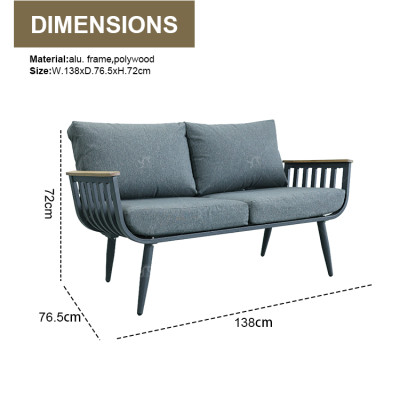 New Modern Design Garden Furniture Outdoor Sofa Outdoor Garden Furniture Luxury Sofa Set 4 Pieces