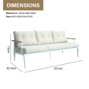New Modern Design Garden Furniture Outdoor Sofa Outdoor Garden Furniture Luxury  Sofa Set 4 Pieces