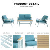 New Modern Design Garden Furniture Outdoor Sofa Outdoor Garden Furniture Luxury Sofa Set 4 Pieces