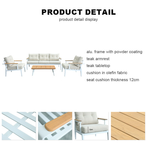 New Modern Design Garden Furniture Outdoor Sofa Outdoor Garden Furniture Luxury  Sofa Set 4 Pieces