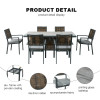 Outdoor Modern Hot Selling Good Quality Polyrattan Garden Furniture Dining  Rattan Dining alu Dining Set of 7