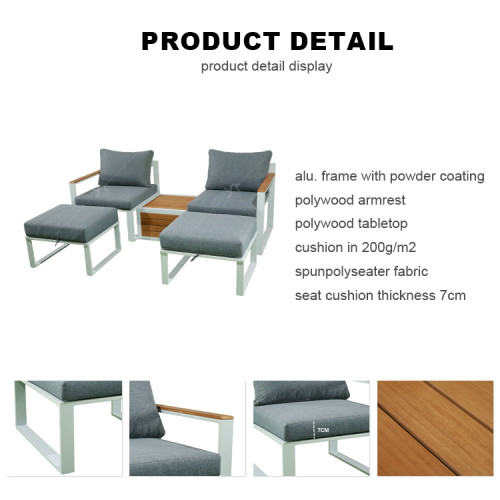 New Modern Design Garden Furniture Outdoor Sofa Outdoor Garden Furniture Luxury Sofa Set 5 Pieces