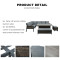 Modern Alu. Rattan Corner Sofa Set of 6 Woven Rattan Patio Sectional Furniture Square Lifting Table Sofa Chairs Sets