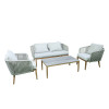 Outdoor Garden Alu. Rope Sofa Set of 4 Garden Sectional Sofa Sofa Furniture Rope Outdoor Terrace Session Set
