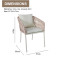 Modern Hot Selling Good Quality Rope Garden Furniture Dining Rope Dining Table and Chair Rope Dining Set of 7