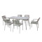 Modern Hot Selling Good Quality Rope Garden Furniture Dining Rope Dining Table and Chair Rope Dining Set of 7