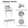 Modern Hot Selling Good Quality Rope Garden Furniture Dining  Rope Dining Table and Chair Rope Dining Set of 7