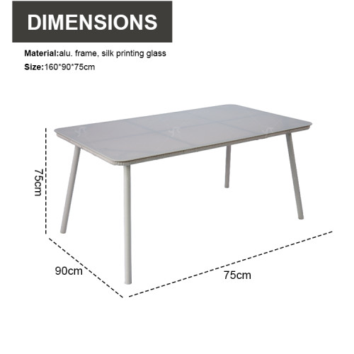 Modern Hot Selling Good Quality Rope Garden Furniture Dining  Rope Dining Table and Chair Rope Dining Set of 7