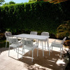 Modern Hot Selling Good Quality Rope Garden Furniture Dining  Rope Dining Table and Chair Rope Dining Set of 7