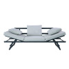 Outdoor Five Position Adjustable with Stackable Beach Chaise Lounge Chair Patio Garden Hotel Sun Alu. Lounge