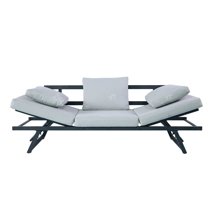Outdoor Five Position Adjustable with Stackable Beach Chaise Lounge Chair Patio Garden Hotel Sun Alu. Lounge