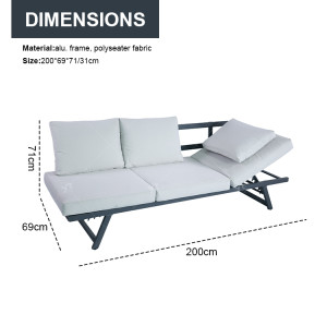 Outdoor Five Position Adjustable with Stackable Beach Chaise Lounge Chair Patio Garden Hotel Sun Alu. Lounge