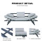 Outdoor Five Position Adjustable with Stackable Beach Chaise Lounge Chair Patio Garden Hotel Sun Alu. Lounge