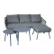 Modern Outdoor  Luxury Garden Sofas Aluminum Frame  4pcs Aluminum Metal With Rope Set Outdoor Furniture with 2 Coffee Table