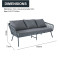 Modern Outdoor  Luxury Garden Sofas Aluminum Frame  4pcs Aluminum Metal With Rope Set Outdoor Furniture with 2 Coffee Table