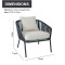 Outdoor 5 Seater 4 Pieces Patio Garden Set Out Door Fabric Woven Rope Backyard Outdoor Furniture Rope Garden Sofa Patio Set