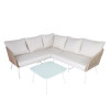 Modern Minimalist L-Shape Corner Sofa Set Hand Woven Rope Wicker Factory Direct for Hotel Garden Outdoor Furniture for Park