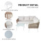 Modern Minimalist L-Shape Corner Sofa Set Hand Woven Rope Wicker Factory Direct for Hotel Garden Outdoor Furniture for Park