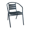Outdoor Aluminum Alloy Chair High Quality Furniture Bistro Restaurant Stackable Black Arm Chairs  Modern Design Furniture