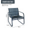 Outdoor Coffee Sets Silk Printing Glass Table and  Chair Camping Patio Dinning Steel Garden Chair Three-piece Sets
