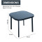 Outdoor Coffee Sets Silk Printing Glass Table and  Chair Camping Patio Dinning Steel Garden Chair Three-piece Sets