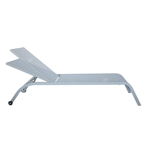 Outdoor Steel Five Position Adjustable Garden Beach Chaise Lounge Chair Patio Garden Hotel Sun Lounge