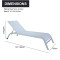 Outdoor Steel Five Position Adjustable Garden Beach Chaise Lounge Chair Patio Garden Hotel Sun Lounge