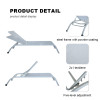 Outdoor Steel Five Position Adjustable Garden Beach Chaise Lounge Chair Patio Garden Hotel Sun Lounge