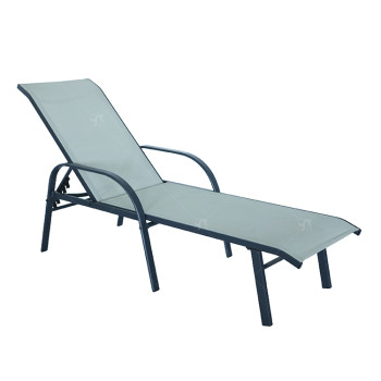 Outdoor Alu Five Position Adjustable Garden Beach Chaise Lounge Chair Patio Garden Hotel Sun Lounge