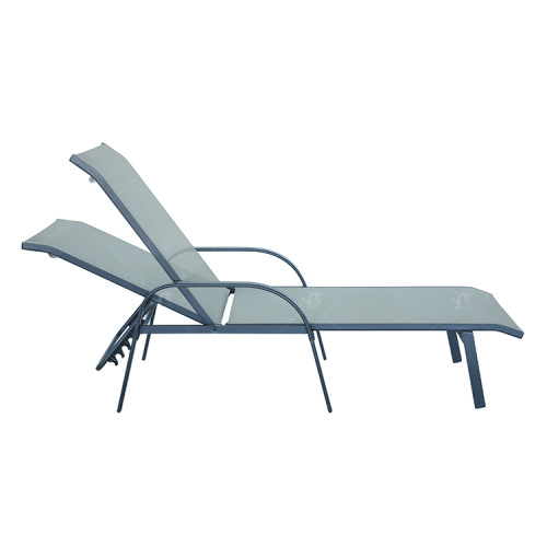 Outdoor Alu Five Position Adjustable Garden Beach Chaise Lounge Chair Patio Garden Hotel Sun Lounge