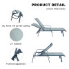 Outdoor Alu Five Position Adjustable Garden Beach Chaise Lounge Chair Patio Garden Hotel Sun Lounge