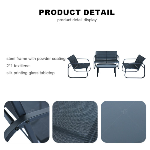 2x1 Teslin Popular Garden  4 Pieces Sofa Set Patio Sofa Sets Furniture Outdoor Furniture  Outdoor Patio Furniture Sofa Set