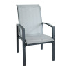 2x1 Teslin Modern Comfort Flex Metal Patio Chair with Arm Popular Outdoor Garden Chair for Park Use  Teslin Design