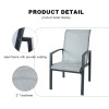 2x1 Teslin Modern Comfort Flex Metal Patio Chair with Arm Popular Outdoor Garden Chair for Park Use  Teslin Design