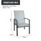 2x1 Teslin Modern Comfort Flex Metal Patio Chair with Arm Popular Outdoor Garden Chair for Park Use Teslin Design