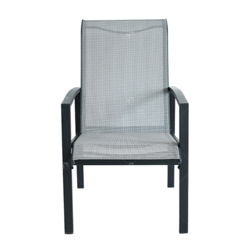 2x1 Teslin Modern Comfort Flex Metal Patio Chair with Arm Popular Outdoor Garden Chair for Park Use  Teslin Design