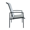 2x1 Teslin Modern Comfort Flex Metal Patio Chair with Arm Popular Outdoor Garden Chair for Park Use  Teslin Design