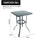 Outdoor Coffee Sets Silk Printing Glass bar Table and Swivel bar Chair Camping Patio Garden Chair Three-piece Sets