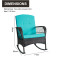 Steel Pipe Rattan Weaving Casual Three-piece Set with  Sofa Chair Outdoor Garden Leisure Rattan Furniture Set