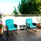 Steel Pipe Rattan Weaving Casual Three-piece Set with  Sofa Chair Outdoor Garden Leisure Rattan Furniture Set